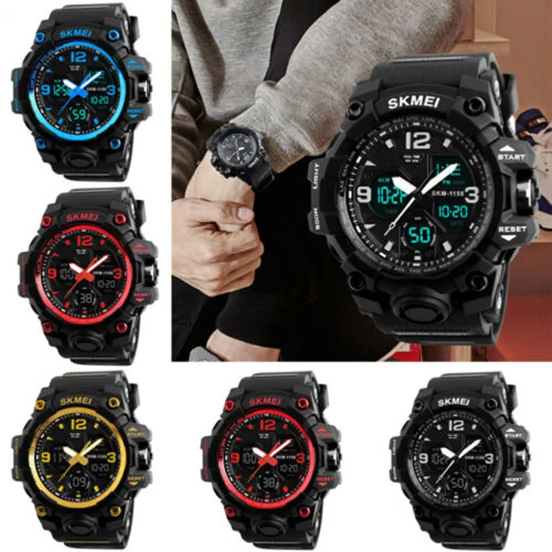 

New Waterproof Men's Boy LED Silicone Digital Stopwatch Date Sport Wrist Watch