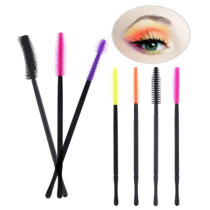 50pcs/lot Micro Eyelash Brush Comb Disposable Mascara Wands Eye Lashes