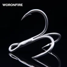 10 шт./лот, толстый Тройной Крючок, крепкий тяга, 2#4#6#8#10#12#, Высокоуглеродистая сталь, круглые сложенные тройные рыболовные крючки, новинка