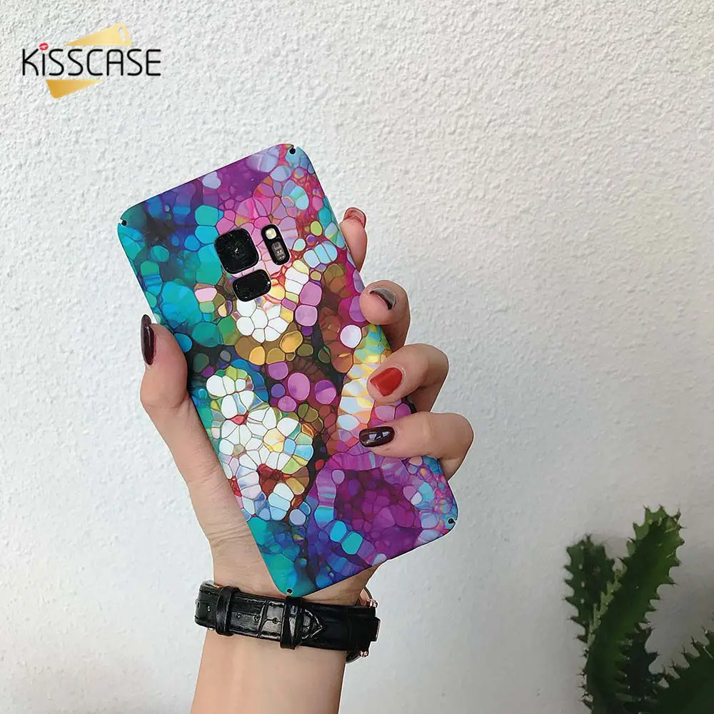 

KISSCASE Original Design Case For Xiaomi Mi8 Lite Play Full Fitted Purple Shinning PC Case For Redmi Note 7 Mi9 Capinhas Coque