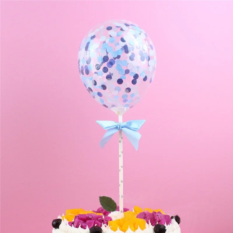 Sequin Latex Balloon Cake Toppers Gold Confetti Balloons for Birthday Party Decor Cupcake Wedding Supplies | Дом и сад