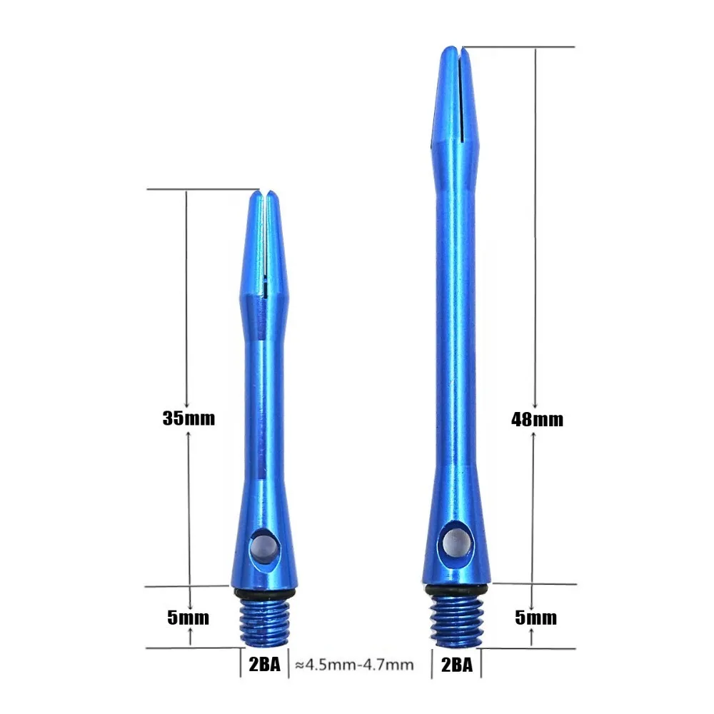 

3/6pcs Blue 35mm Aluminium Darts Shafts 2BA For Professional Dardos Accessories
