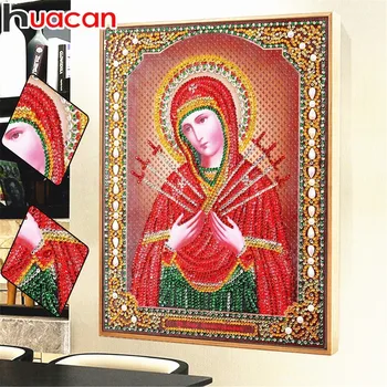 

Huacan Special Shaped Diamond Painting Cross Stitch Religious Mosaic Diamond Embroidery Bead DIY People 5D Home Decor 22x28CM