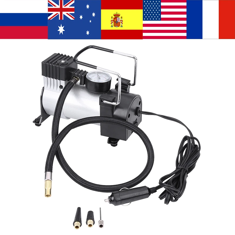 DC 12V Portable 100PSI Car Electric Tire Inflator Pump Single cylinder