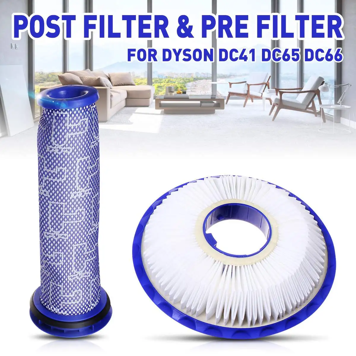 

2pcs Filter for Dyson DC41 DC65 DC66 Post Pre Filter Kit for Dyson Vacuum Cleaner Replacement Parts