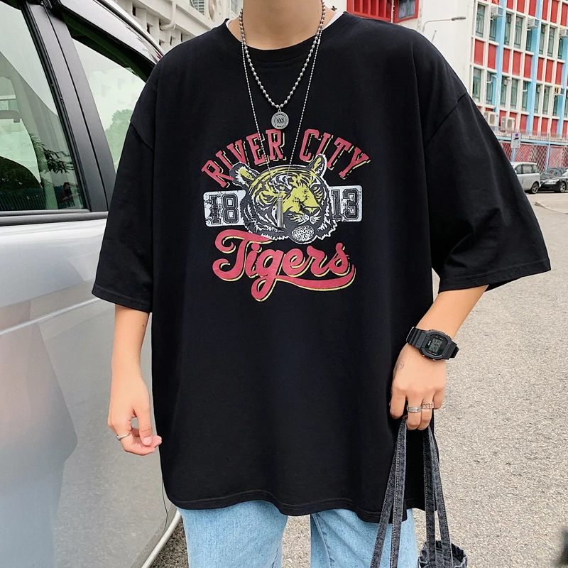 

2019 summer new casual shop owner original trend short-sleeved T-shirt male couple t shirt men vaper fitness clothing Cotton