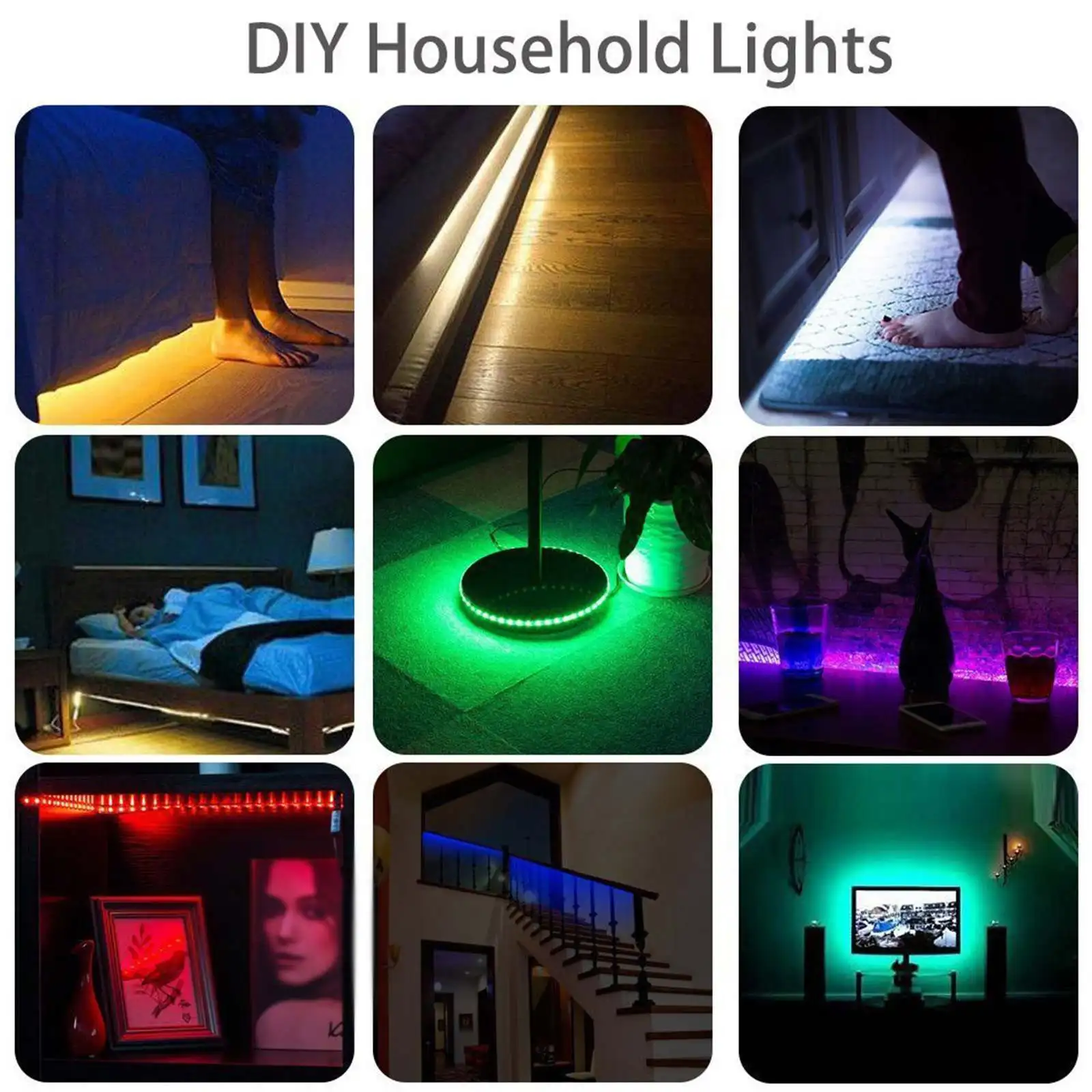 

15M 2835 RGB Flexible LED Strip Light Kit Alexa Smart Home Wifi Control APP AC110-240V Wireless Control TV Light IP20/IP65