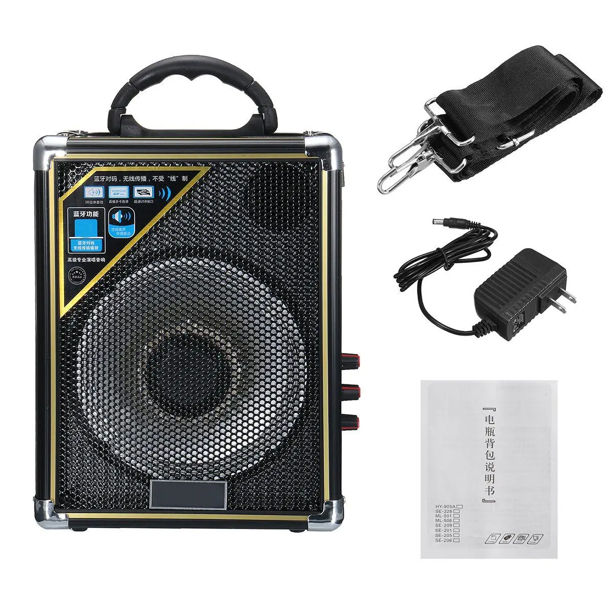

Outdoor Portable Bluetooth Speaker LED Light Rechargeable Audio Player USB Play Radio Stereo Stage Dance Speaker Subwoofer