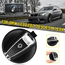 Авто фар переключатель для BMW 1 E88 E82 3 E90 E91 X1 E84 головы потолочная лампа с ИК датчиком-выключателем Управление Konb Кнопка Chrome