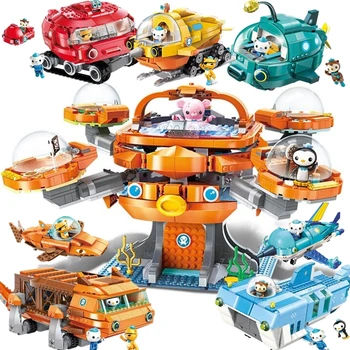 

Les Octopus Octopod Octonauts Cartoon Compatible Duplo Building Blocks brick Model Sets Kids Educational Toy for Children
