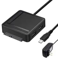 Usb type C 3,1 концентратор для SATA адаптер с 2 USB 3,0 порты SD Card Reader конвертер 3 в 1 для HDD жесткий диск, SSD накопители с Po