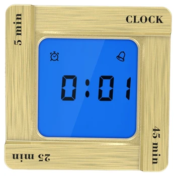 

Botique-Creative Clock Fashion Scientific Time Management Tomato Timing Reminder Flip Four Square Clock Home Decor