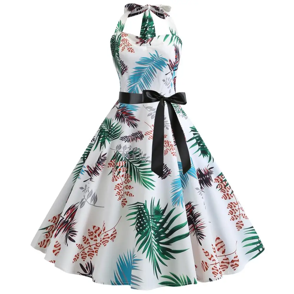 

polka dot new arrival 2019 off shoulder vintage dress women summer backless party night sexy club beach knee length clothing