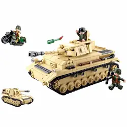 Sluban Военная серия тема DIY маленькая частица строительный блок Сборка строительный комплект модели танков игрушки для детей Дети-№ 4 танк