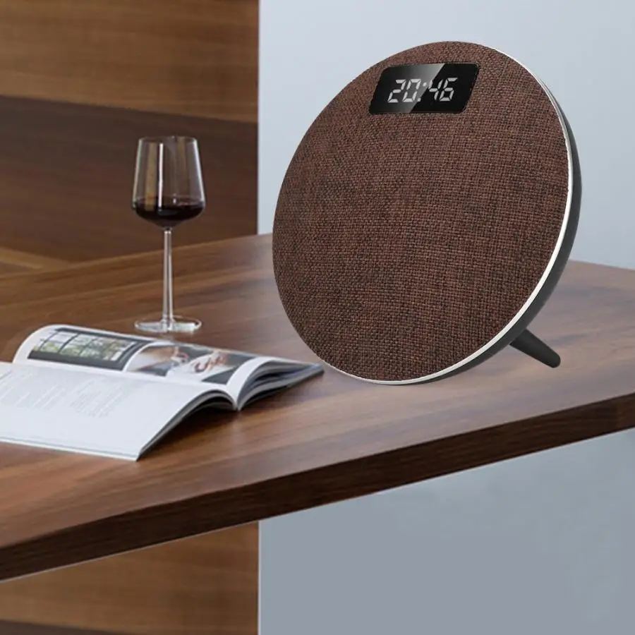 

Portable Smart Fabrics Wireless BT 4.2 Bluetooth Speaker Desktop Hand-free Loudspeaker 2200mAh Phone Speaker with Stand