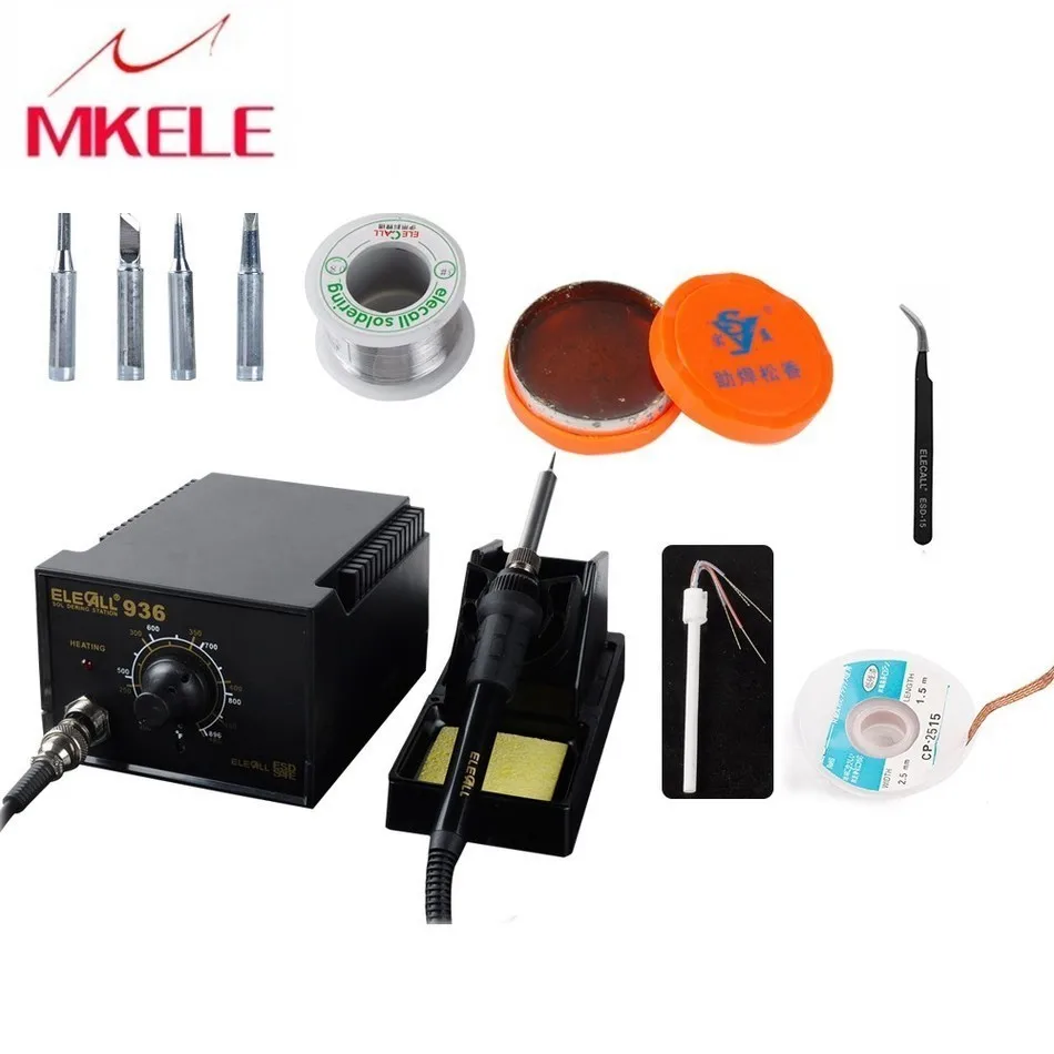 

936 Soldering Station set +rosin soldering Wire tweezer Anti static Electric Iron Welding 220V/110V for choose solder iron