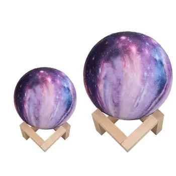 

New Arrival 3D Print Star Moon Lamp Colorful Change Touch USB LED Night Light Galaxy Lamp Home Decor Creative Gift Dropshipping