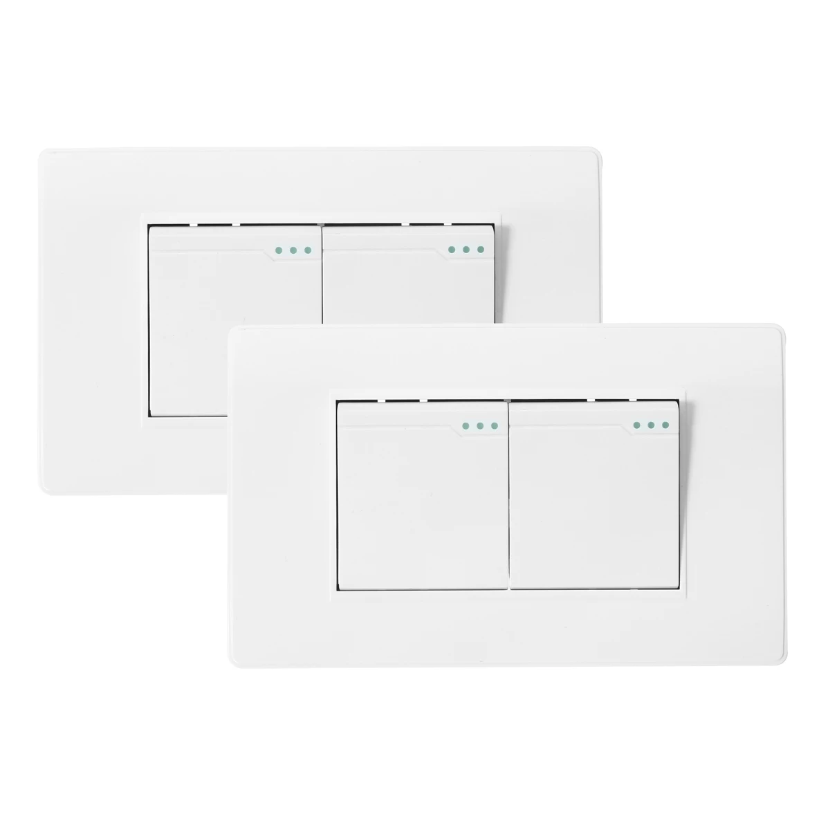 

SWILET Durable 118Type 1 2 Gang Wall Switch Ivory White Light Switch For LED Push Button Brazil Chile Switch AC 110~250V