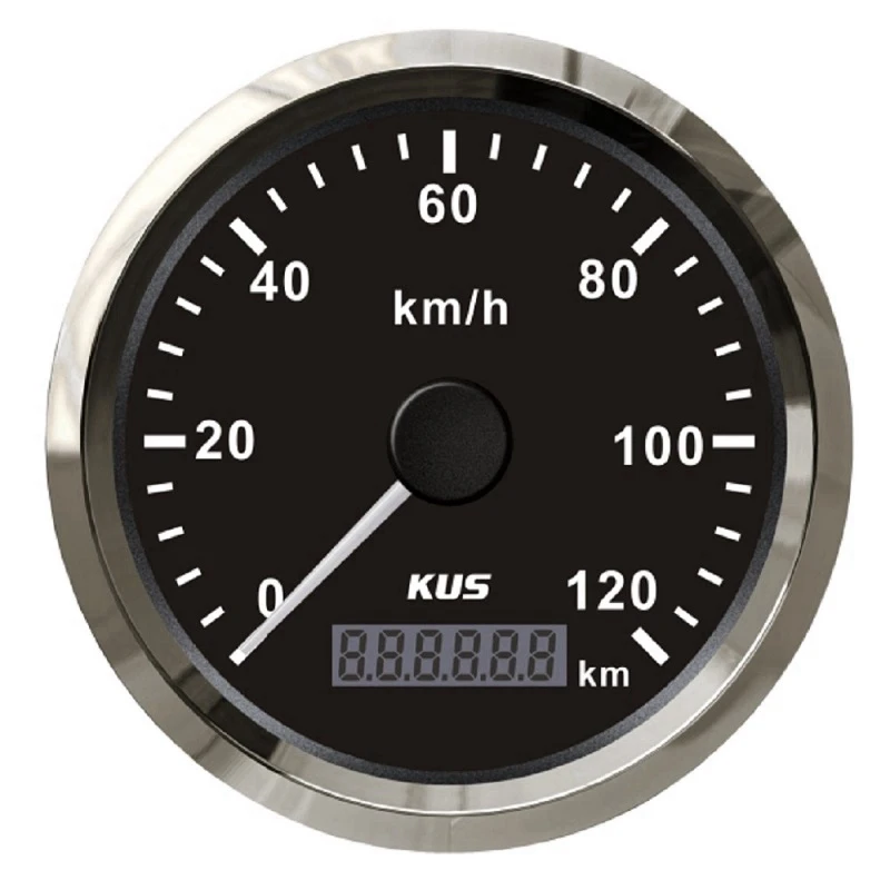 85mm New Universal GPS Speedometer 0-120km/h for Car Motorcycle Total Mileage Adjustable 3 3/8