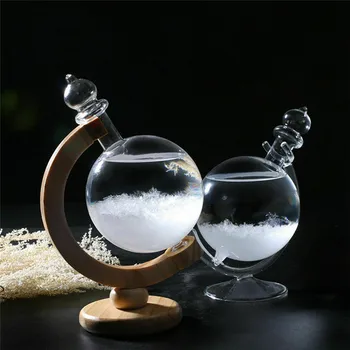 

Creative Weather Forecast Crystal Drops Water Shape Storm Glass Home Decor Globe Style Storm Bottle Base Crystal Water Gift