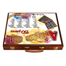 AAAJ-150pcs инструменты для рисования большая коробка кисть акварельный карандаш акварельный детский Канцелярский набор деревянная коробка
