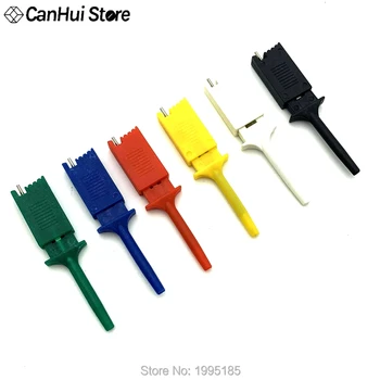 

12PCS/Lot Needle Test Hook Mini Grabber Kits 6 Color SMD IC Test Hook Clip Jumper Probe Logic Analyzer Testing Accessories Clip