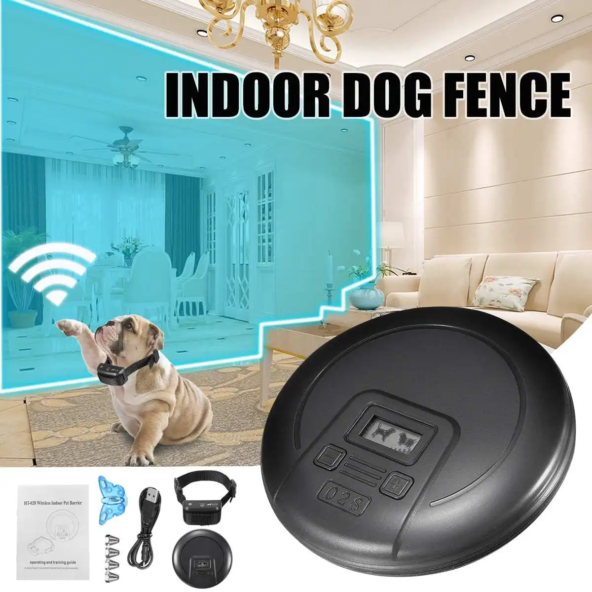 Dog Training Collar Repeller Pet Electric Fence Waterproof Electronic Training Collar Electric Dog Fence Containment