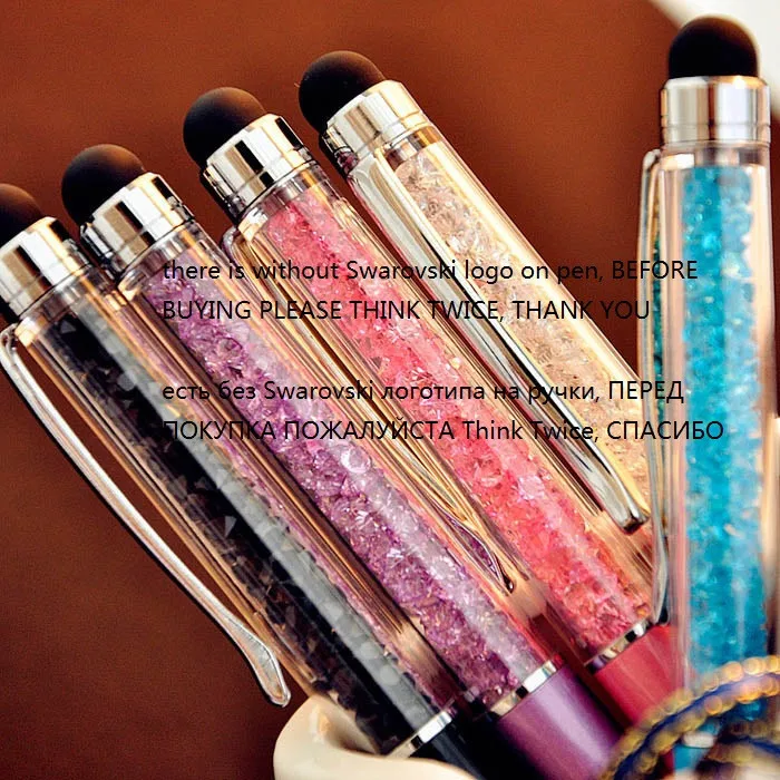

QSHOIC 100pcs/set wholesale stylus metal pen different colours crystal pen