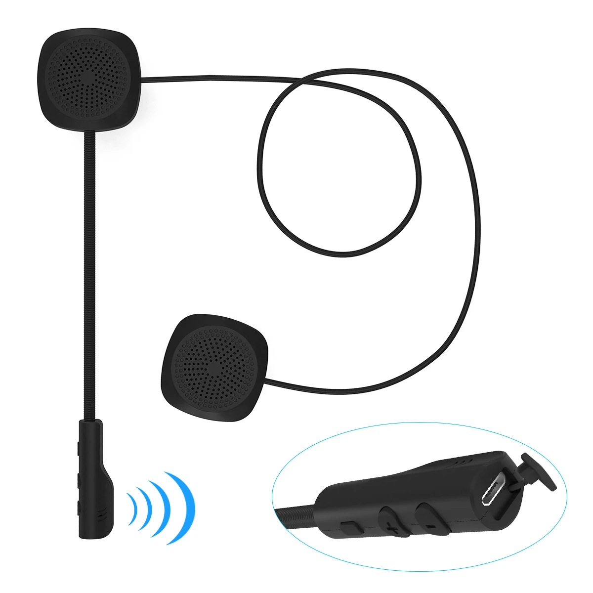 SOONHUA Universal Bluetooth 5 0 Headset Motorcycle Helmet Hands Free Headphone Long Standby Time Support iPhone battery display