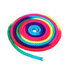 Радужная цветная веревка для художественной гимнастики, прочная веревка для соревнований по искусству, тренировочная веревка для гимнастики, Спортивная веревка, Прямая поставка