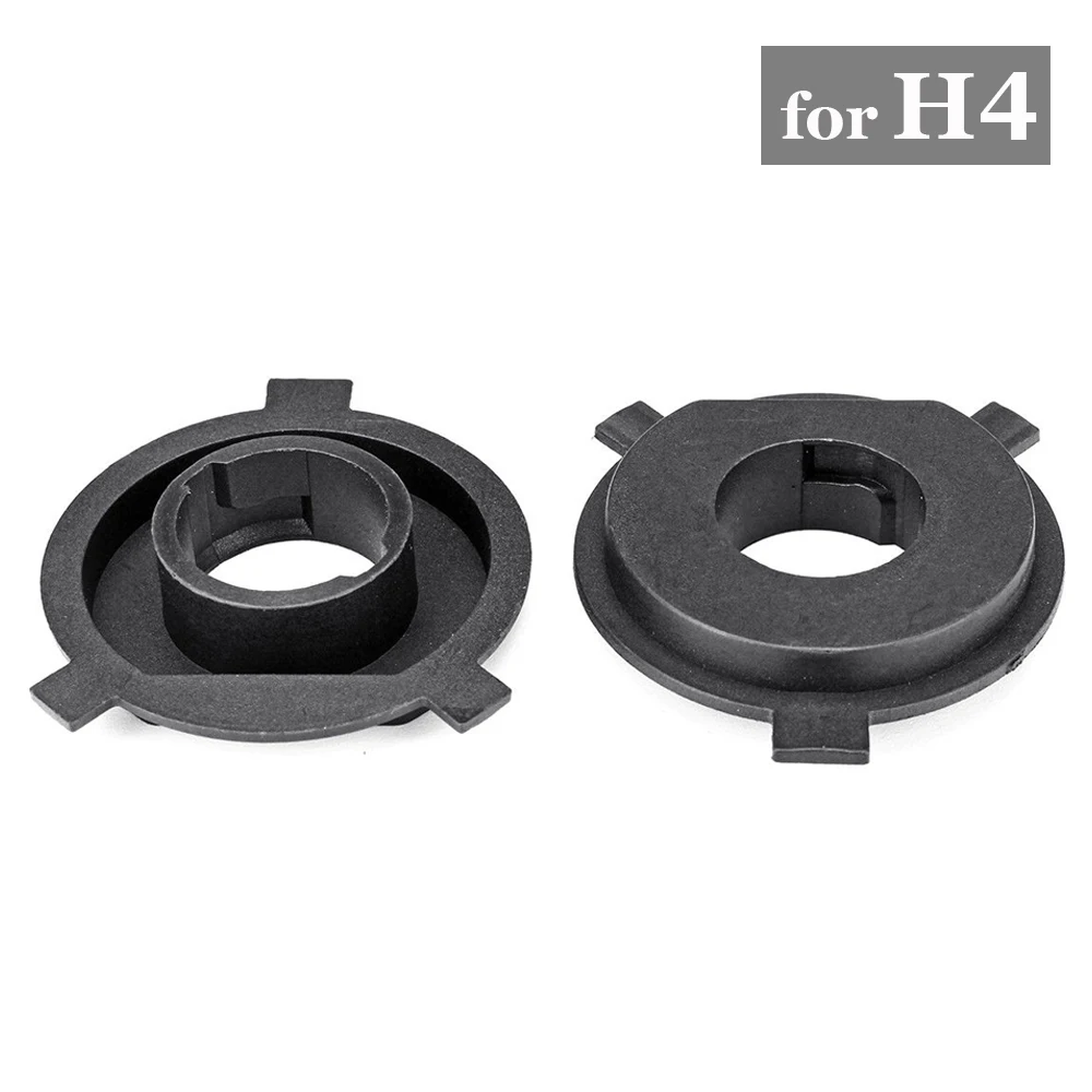 

2X Bulb Adapter Holders For H4 Auto Car LED Headlamps Socket Black Accs Durable