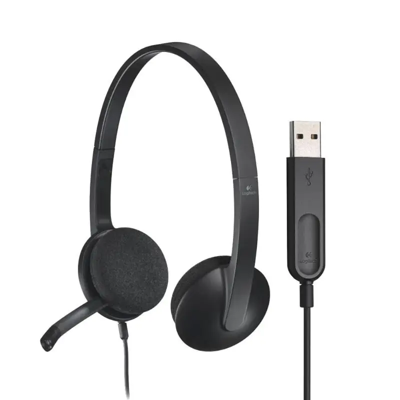 

Logitech USB Computer Headset 1.8m Length with USB Jack Support Offical Verification for Windows MacOS ChromeOS