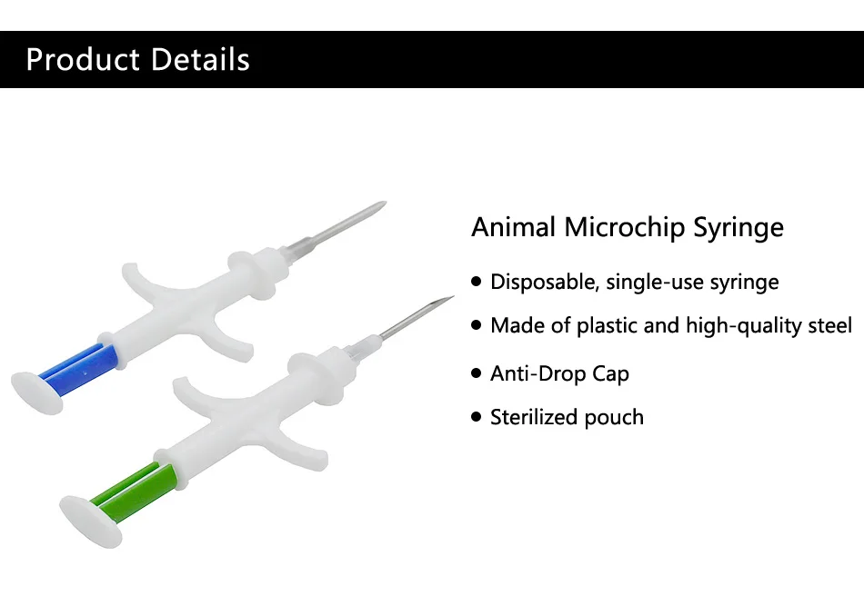 500 шт 2,12x12 мм микрочип животного