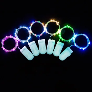 

HANMIAO 2PCS/lot 10/20/30 LED String Light Silver Wire LED Garland on Batteries Cake Flower Bottle Gift Decorative LED Lights 39