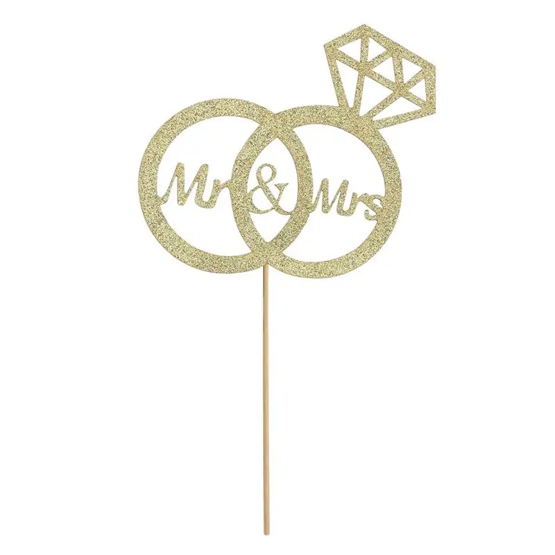 

1 pc Glitter Happy Birthday Cake Topper Acrylic Letter Gold Silver Cake Top Flag Decoration for Birthday Party Wedding Supplies