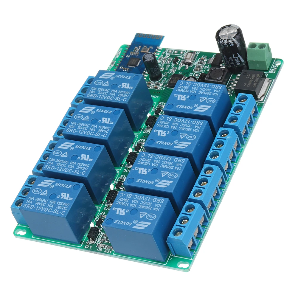 

NEW DC 12V 8 Channel Relay Module bluetooth Wireless Control Switch