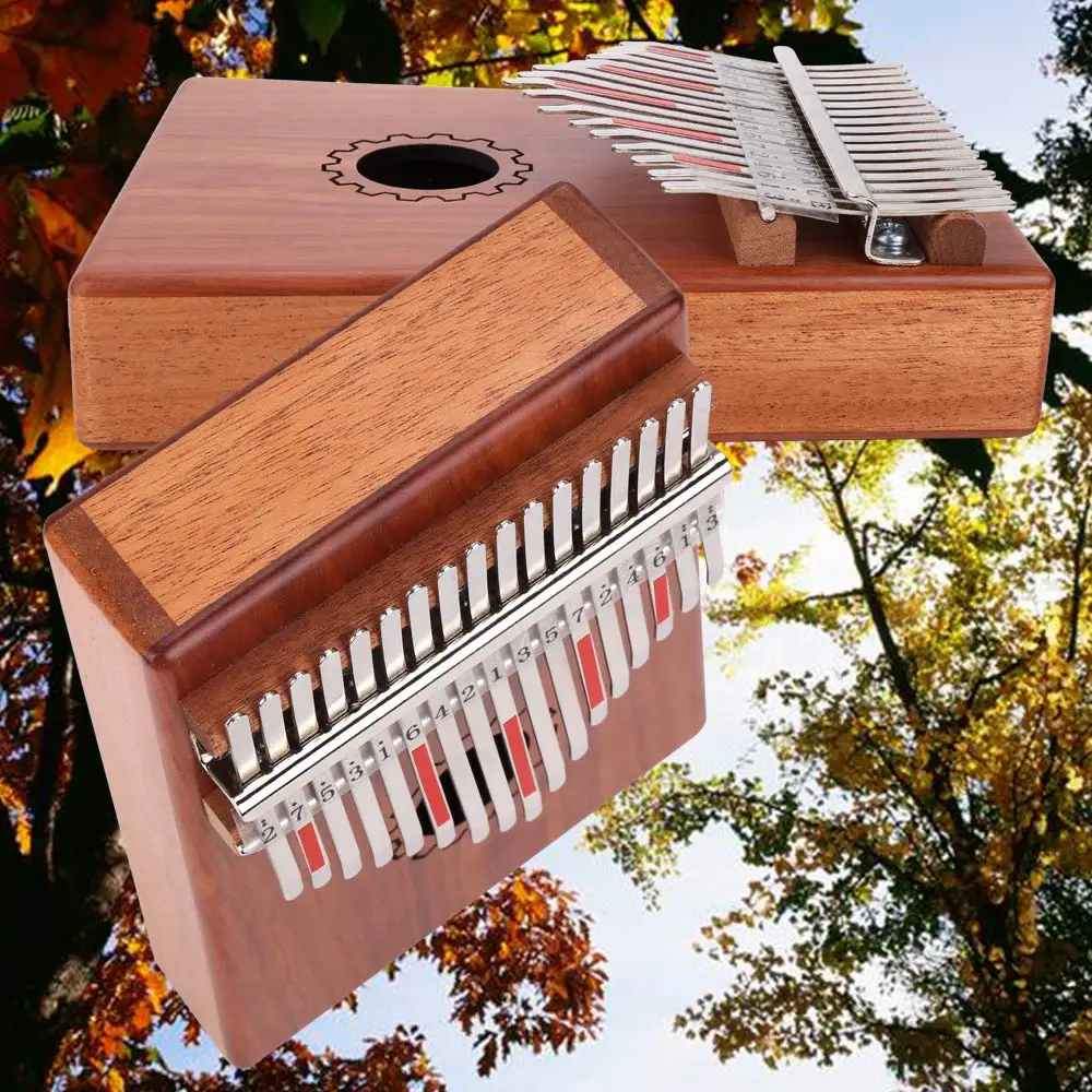 SEWS-Kalimba «пианино для больших пальцев» 17 клавиш с сумкой из красного дерева, молотком и нотная тетрадь, идеально подходит для любителей музыки, начинающих, чи