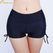Летние пляжные шорты для серфинга однотонные быстросохнущие женские шорты для йоги плавки для женщин Одежда для купания