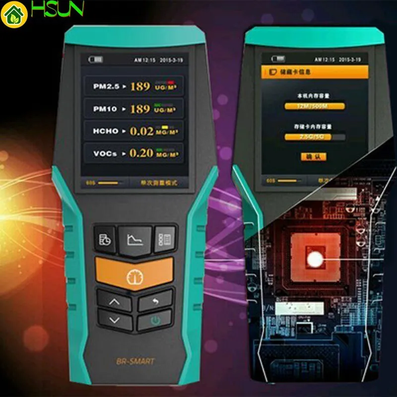 

4 in 1 PM2.5 PM10 TVOC HCHO Formaldehyd Air Detector PM 2.5 Monitor 2.4 inch LCD Gas Analyzer Home Protection Air Monitor