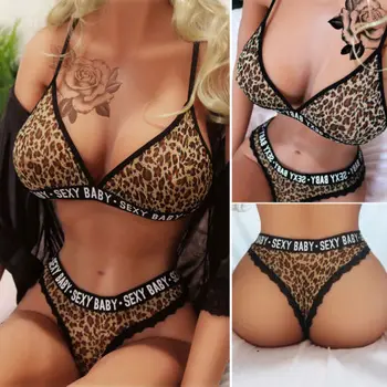 

Women's Sexy Lingerie Corset Push Up Vest Top Bra+Pant Set Underwear Suit