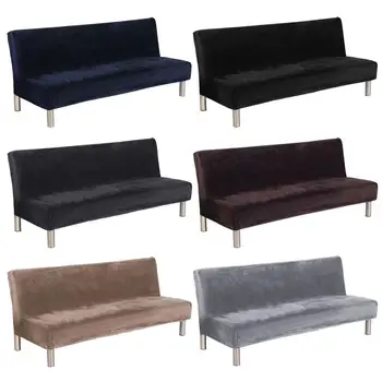 

Thicker Plush Sofa Cover Slipcover Full Coverage Folding Sofa Bed Without Armrest Soft Sofa Case For Spring and Autumn