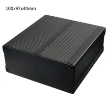 SWILET черный прессованный алюминиевый корпус PCB инструмент Электронный проект коробка чехол 100*97*40 мм(Д* Ш* В