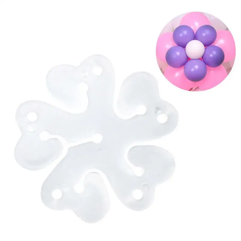 

10PCS 5 In 1 Plum Blossom Shaped Balloon Clip Flower Shape Sealing Clip Happy Birthday Party Wedding Balloons Globos