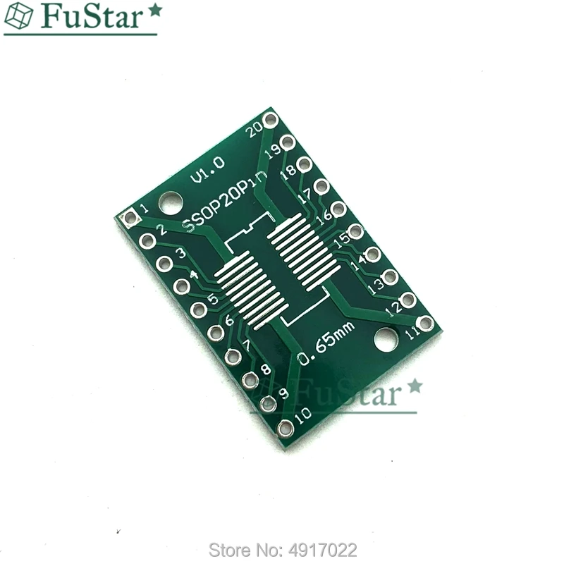 10 шт. SOP20 SSOP20 TSSOP20 to DIP20 Pinboard SMD для DIP Adapter 0 65 мм/1 27 мм до 2 54 Pin Pitch PCB Board