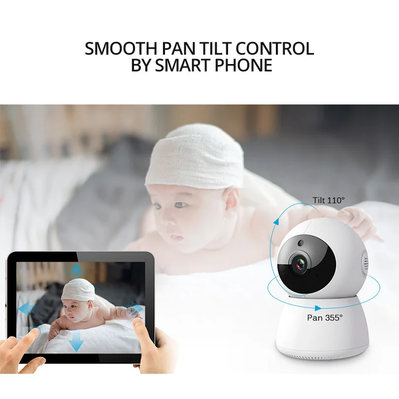 Wheezan Surveillance Camera Mini Wifi Camera 1080P indoor Baby Security Wireless 2MP Smart Home Pan Tilt Two way Audio HD IPC
