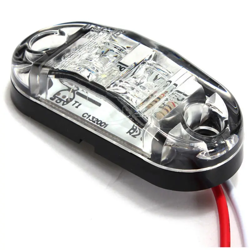 

White LED Side Marker Light Rear Indicator Light Lamp for Car Truck Trailer Boat