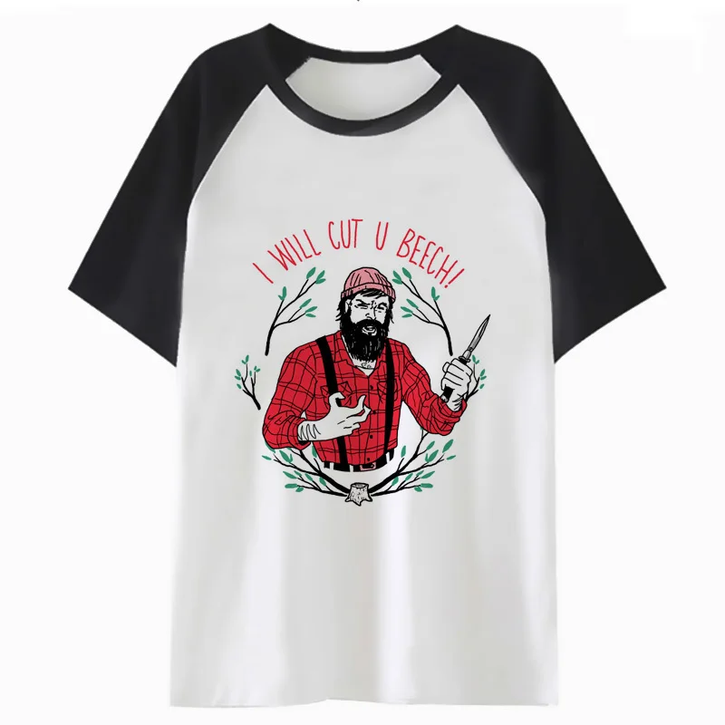 Дровосек Футболка-хоп мужчины уличной Топ Забавный harajuku футболка мужской хип для одежды футболка o1723