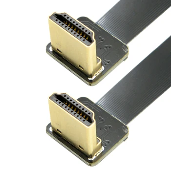 

CYSM Dual HDMI Type A Male to Male HDTV CYFPV FPC Flat Cable 20cm 50cm for FPV HDTV Multicopter Aerial Photography Up Angled