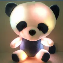 Горячая Распродажа, Детские топы для маленьких мальчиков и девочек, светодиодный подарок с милой пандой, мягкие животные плюшевые игрушки, яркие светящиеся 25 см, От 2 до 4 лет
