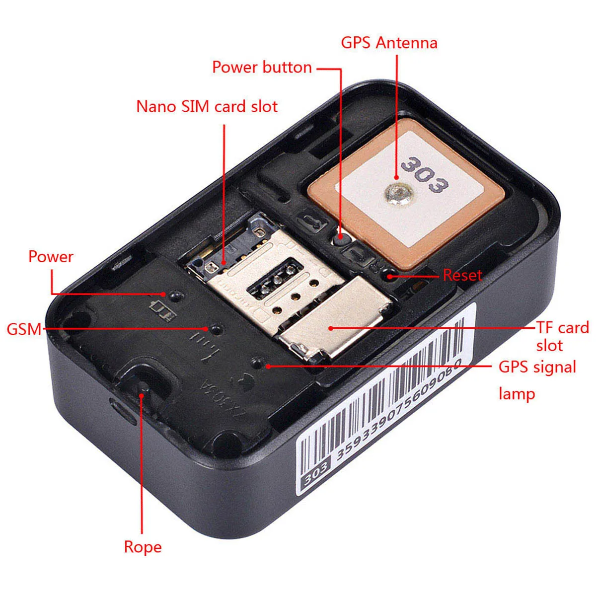  P03 GPS Tracker GSM AGPS LBS Wifi Real-zeit Call-Tracking SOS Wiedergabe Stimme Monitor Recorder fü